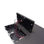 Back view of an LED display panel showing internal wiring and connections.