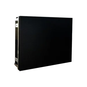 Black LED display panel with a sleek design and smooth surface.