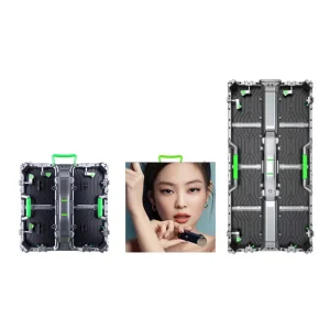 Foldable storage case featuring a black and silver design with green accents and a handle.
