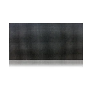 A black LED display panel with a grid pattern and a reflective surface.
