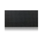 Black LED display panel with a grid of small white lights evenly spaced across the surface.