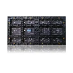 Black LED display panel with various electronic components and connectors visible.