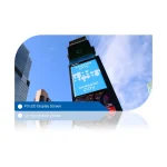 P3 LED display screen featuring Samsung Pay advertisement in an urban environment.