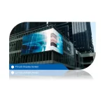 P3 LED display screen mounted on the exterior of a modern building.