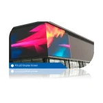 P3 LED display screen featuring vibrant abstract graphics on a building exterior.