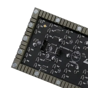 Close-up view of an electronic circuit board featuring various components and connections.