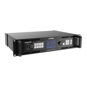 VX16S LED video wall controller with multiple input and output buttons and a digital display.