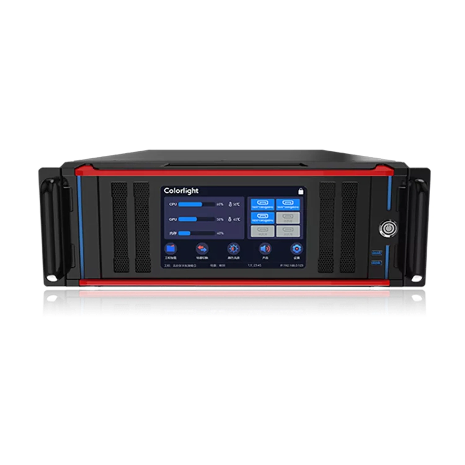 Colorlight LED display controller with a digital interface and control buttons on the front panel.