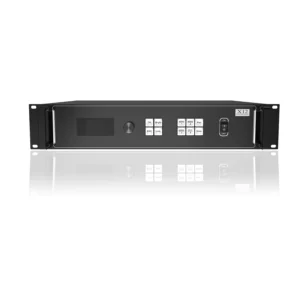 X12 video processor unit with buttons and display on the front panel.