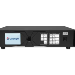 Colorlight X8 LED display controller with buttons and a screen on the front panel.