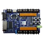 Electronic circuit board featuring various components and connectors for integration.
