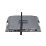 Back view of a Nuvoton network router showing ports and antenna.