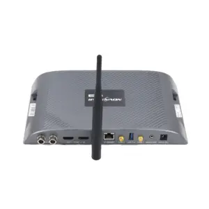 Back view of a Nuvoton network router showing ports and antenna.