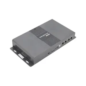 Novastar LED display controller with multiple input and output ports on a gray casing.