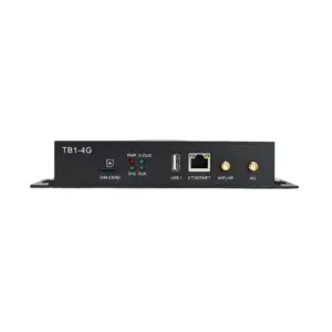 TB1-4G network device with various ports and indicator lights on the front panel.