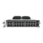 Network switch module featuring multiple Ethernet ports for connectivity.