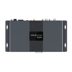 NovaStar LC864K video processor with multiple input and output ports on a gray background.