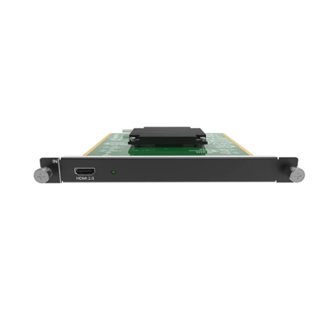 HDMI 2.0 interface module with a green circuit board and connectors on one side.