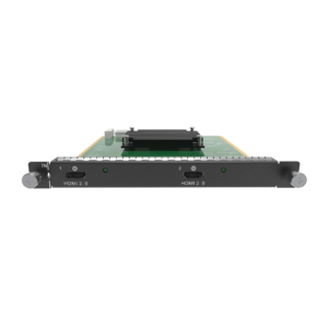HDMI 2.0 input card with two HDMI ports on a green circuit board.